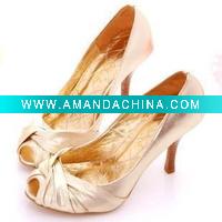 Wholesale WS009 Fashionable super quality ruffle pink open toe wedding shoes