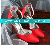 Wholesale ws-063 custom make new fashion red celebration bridal wedding shoes high heel party shoes