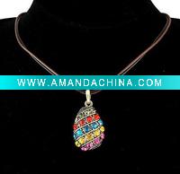 Wholesale Latest Design Alloy Jewelry Crystal Necklace
