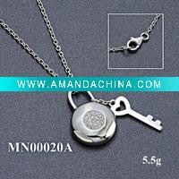 Wholesale 2011 New Design 925 sterling silver necklace with CZ