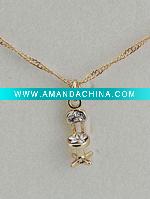 Wholesale C3113 Fashion 18k Gold-plated Charming Long Handmade Necklace