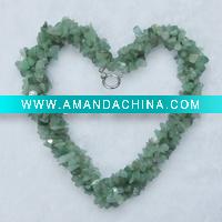 Wholesale green aventurine chips necklace accept paypal