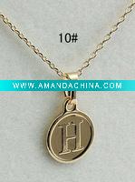 Wholesale Newest Fashion 18k gold-plated Necklaces Number Pendants