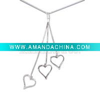 Wholesale Rhodium plating handmade 925 silver magnetic design necklace , factory price