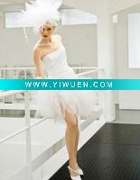 Wholesale 2011 Charming Short Strapless Pleated Tulle Bride Dress