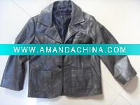Wholesale kids coat leather jacket garment children's lamb leather jacket