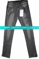 girls washed fashion jeans