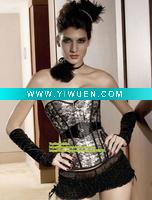 Wholesale corsets and bustiers, elastic corset, shaper F5132 black
