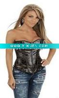 Wholesale Sexy black transparent corset s2291