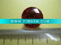 Wholesale Round shape garnet color CZ stone