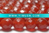 Wholesale carnelian gemstone bead with faced round