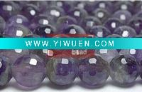Wholesale amethyst gemstone bead with faced round