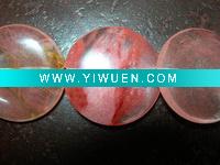 Wholesale tourmaline loose gemstone beads coin shape Watermelon tourmaline/semiprecious and tumble stone