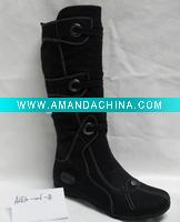 Wholesale DT074 Fashion Black Latex Sex Lady Work Boots