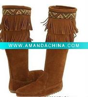 Wholesale New leather boots minnetonka thangka tassel