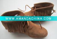 Wholesale Short boots Minnetonka100 % leather original box thangka