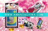 Wholesale Non-toxic,Crystal mobile phone sticker with fashion design (WD-H030)