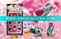 Wholesale Non-toxic,Crystal mobile phone sticker with fashion design (WD-H015)