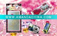 Wholesale Fashion design ! Mobile phone crystal sticker (WD-H004)