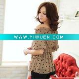 Wholesale ladies plus size chiffon blouse,three color(Q1983)