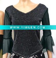 Wholesale novel design cotton ladies blouse