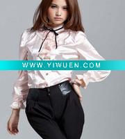 Wholesale fashion good sell satin formal lady blouse