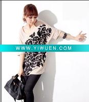 Wholesale 2011 newest fashion and hotsale new 100%cotton lady's casual bat-wing sleeve t-shirt