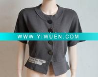 Wholesale ladies' sweater ,round neck,short sleeve