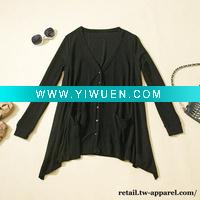 Wholesale lady's V-neck fashion knit size L