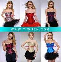 Wholesale 2011 hot nice design dark red ladies plus size corsets