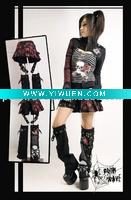 Wholesale Punkrave Gothic Printed With Skirt Pant K-097