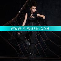 Wholesale Punk black tapered trousers K-102 from punkrave