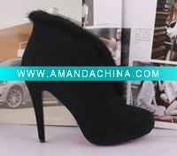 Wholesale 2011 new high heel shoes, black sexy fashion high heel boots, plain design boots,high quality black leather boots