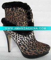 Wholesale sexy leopard suede boots