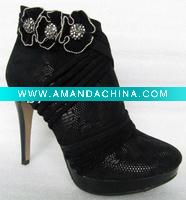 Wholesale sexy mesh suede boots