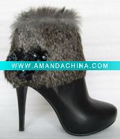 Wholesale sexy pu fur boots