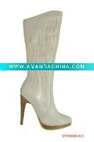 Wholesale white fashion high heel boots for women