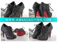 Wholesale 2011 Wholesale Fashion Lady Ankle Boots PU Leather Black
