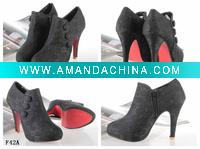 Wholesale 2011 Wholesale Fashion Leather Ladies Ankle Boots Heels
