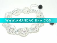 Wholesale 2011 latest shamballa crystal bracelet with 14mm stone ball