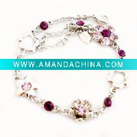 Wholesale Tender feelings purple crystal bracelet