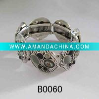 Wholesale fashion charm crystal bracelet with rivolistones and rhinestone