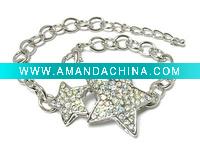 Wholesale Double star crystal bracelet