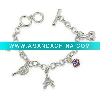 Wholesale clay crystal balls, crystal bracelets, rhodium plating