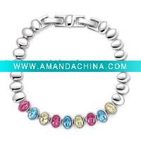 Wholesale 2011 Fashion BOHO alloy with platinum plating crystal bracelets