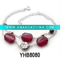 Wholesale 925 silver bracelet/crystal bracelet/semi-precious bracelet/fine jewelry/charm bracelet(YHB8080)