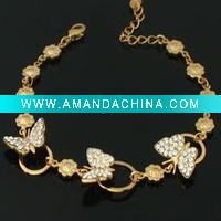 Wholesale Crystal Bracelet Butterfly Bracelet Flower Bracelet Costume Bracelet Fashion Jewellery-BE766GC