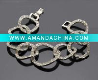 Wholesale Fashion jewelry CZ crystal bracelet-D02027-3