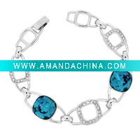 Wholesale rhodium plating crystal bracelet
