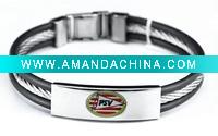 Wholesale Stainless Steel Rubber Bracelet Jewelry